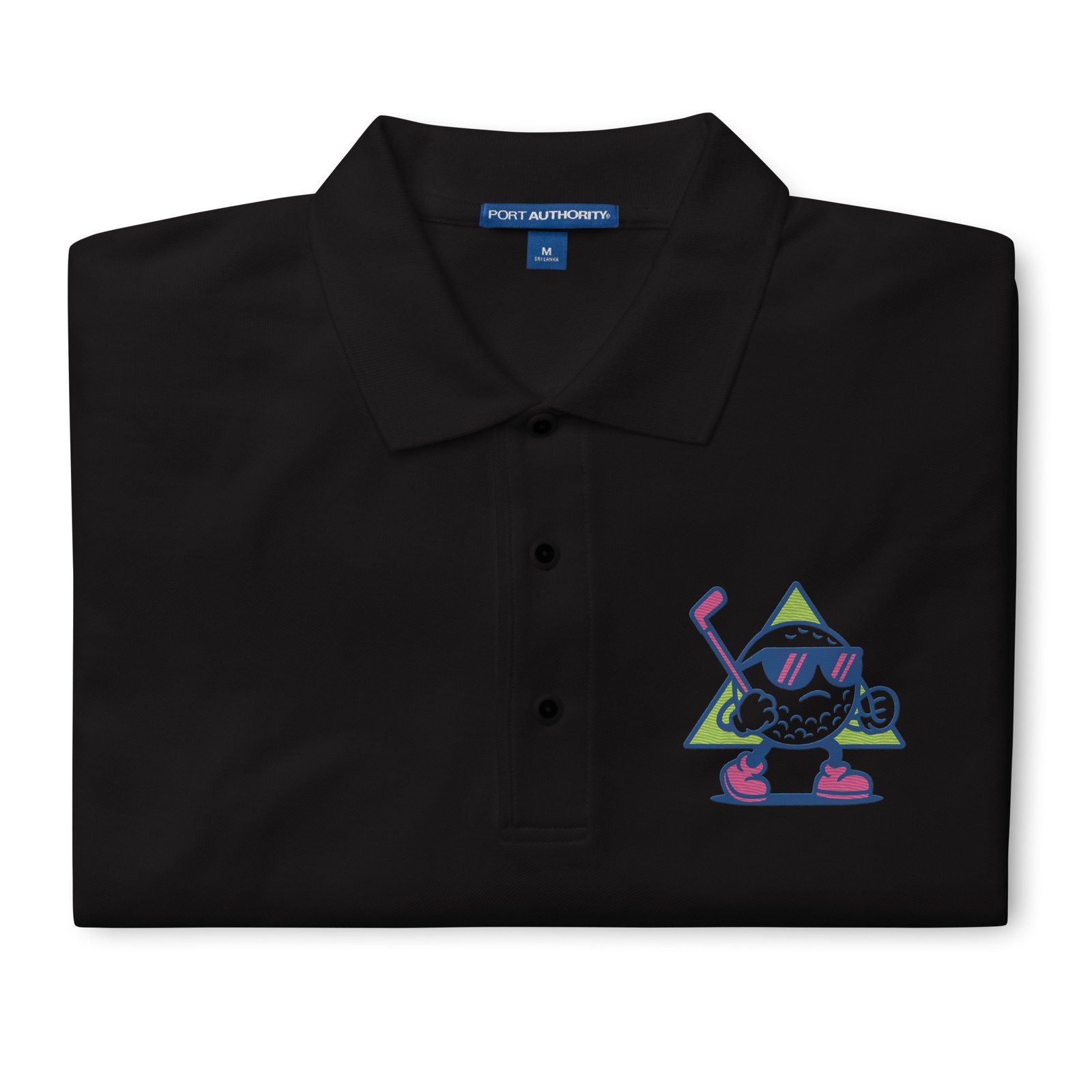 80's Arcade Style Golf Logo Men's Premium Polo