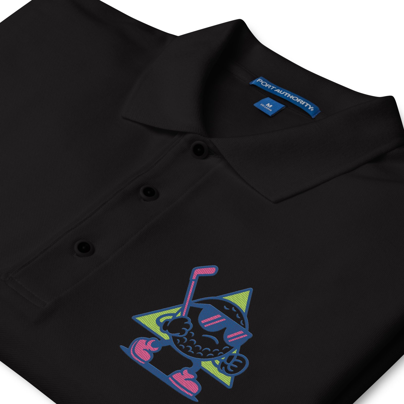 80's Arcade Style Golf Logo Men's Premium Polo - Image 2