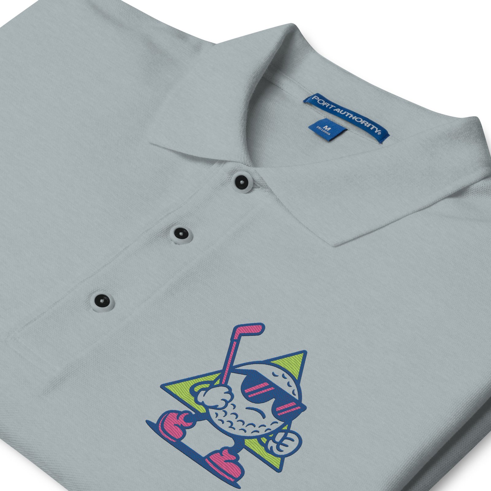 80's Arcade Style Golf Logo Men's Premium Polo - Image 4