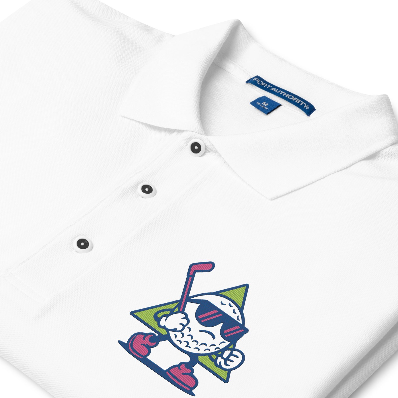 80's Arcade Style Golf Logo Men's Premium Polo - Image 6